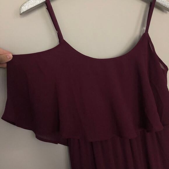 Show Me Your MuMu Caitlin Cold Shoulder Gown Red Cherry Red NEW - Picture 3 of 13